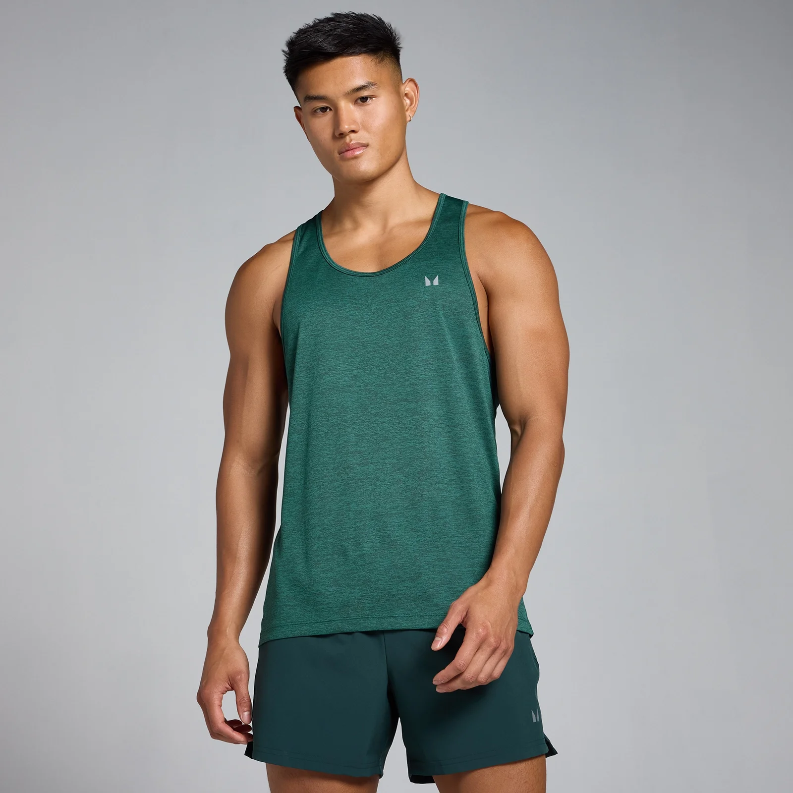 MP Men's Tempo Marl Vest - Deep Green - XS Image 1