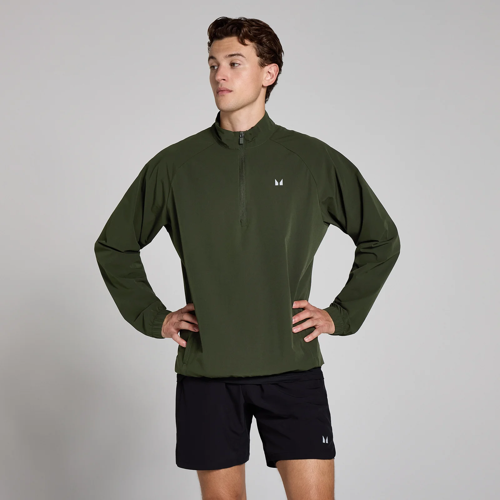 MP Men's Lightweight Windbreaker - Forest Green - XS Image 1