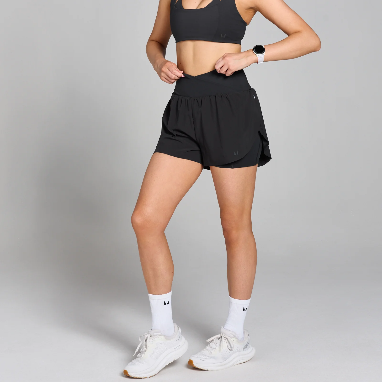 MP Women's Velocity Pleated Running Short - Black - XS Image 1