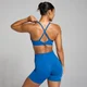 MP Women's Tempo Twist Back Sports Bra - True Blue