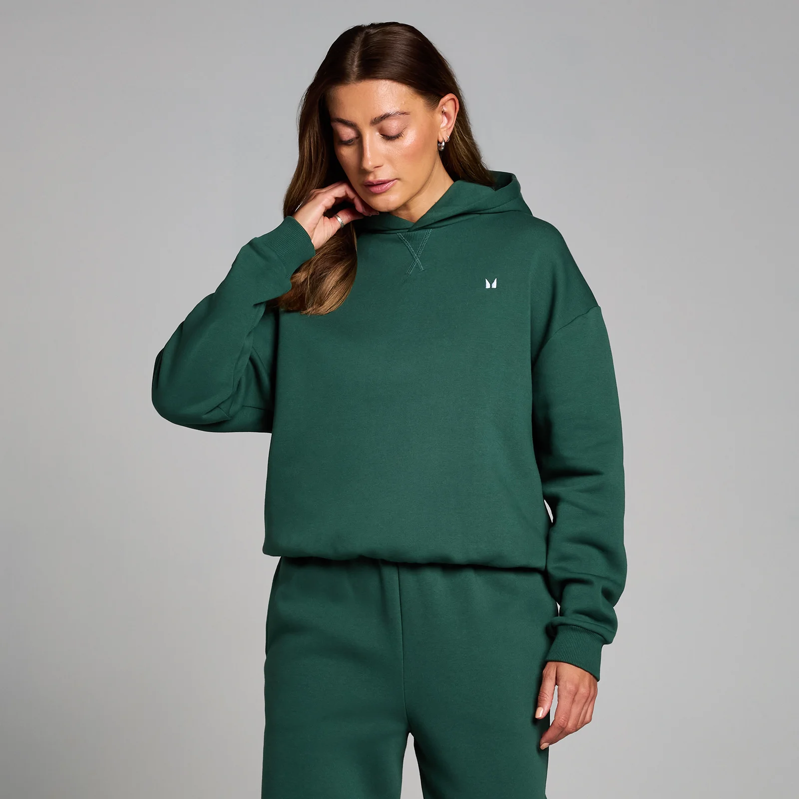 MP Women's Basics Oversized Hoodie - Racing Green - XS Image 1
