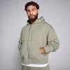 MP Men's 2 Way Zip Applique Hoodie - Deep Sage