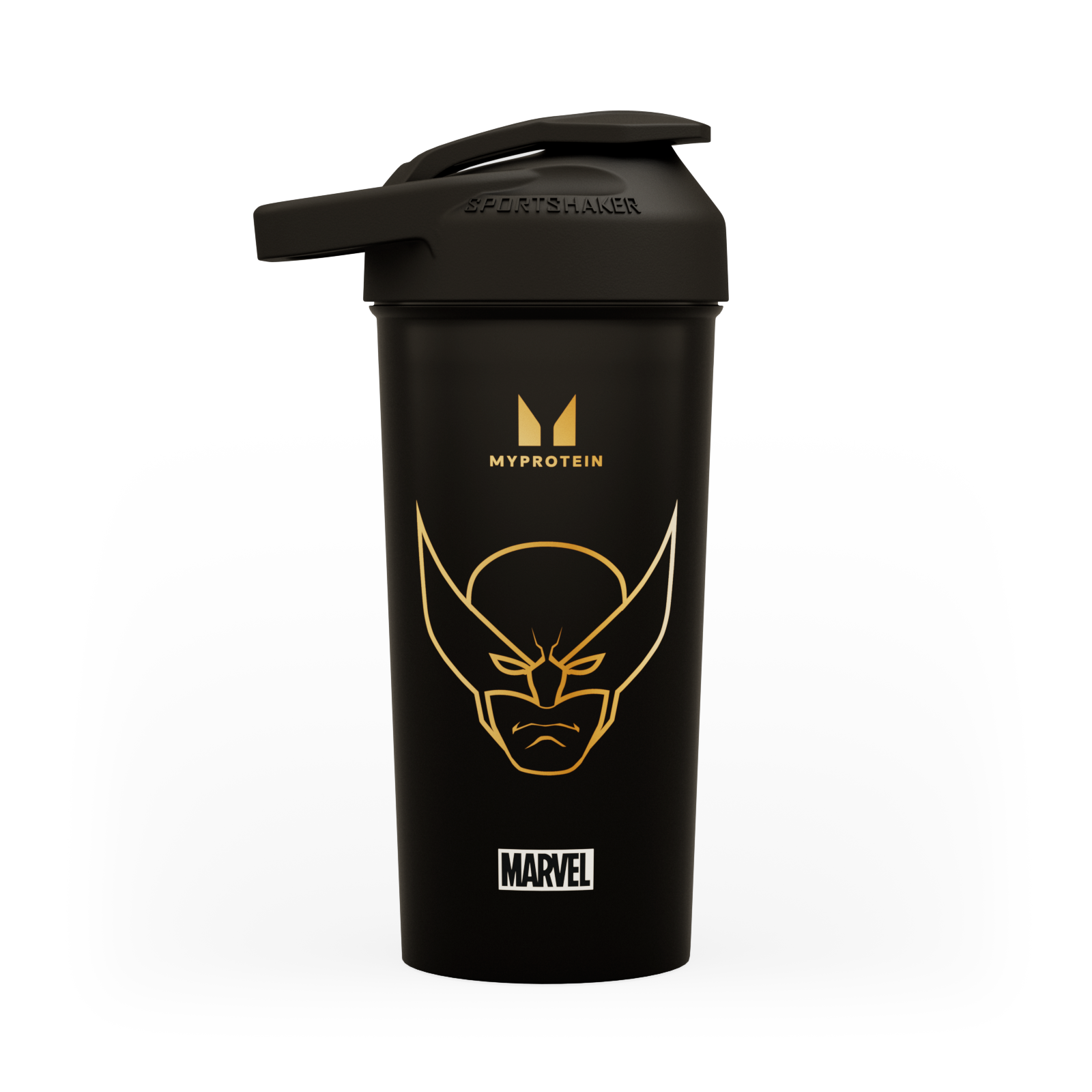 Myprotein X Sportshaker Wolverine Plastic Shaker - Black Image 1