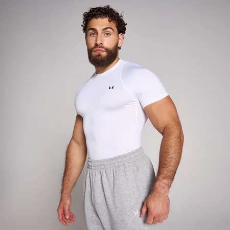 Men's Training Short Sleeve Compression T-Shirt - White