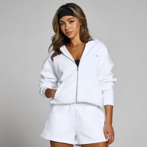 MP Women's Basics Zip Through Hoodie - White - Size L