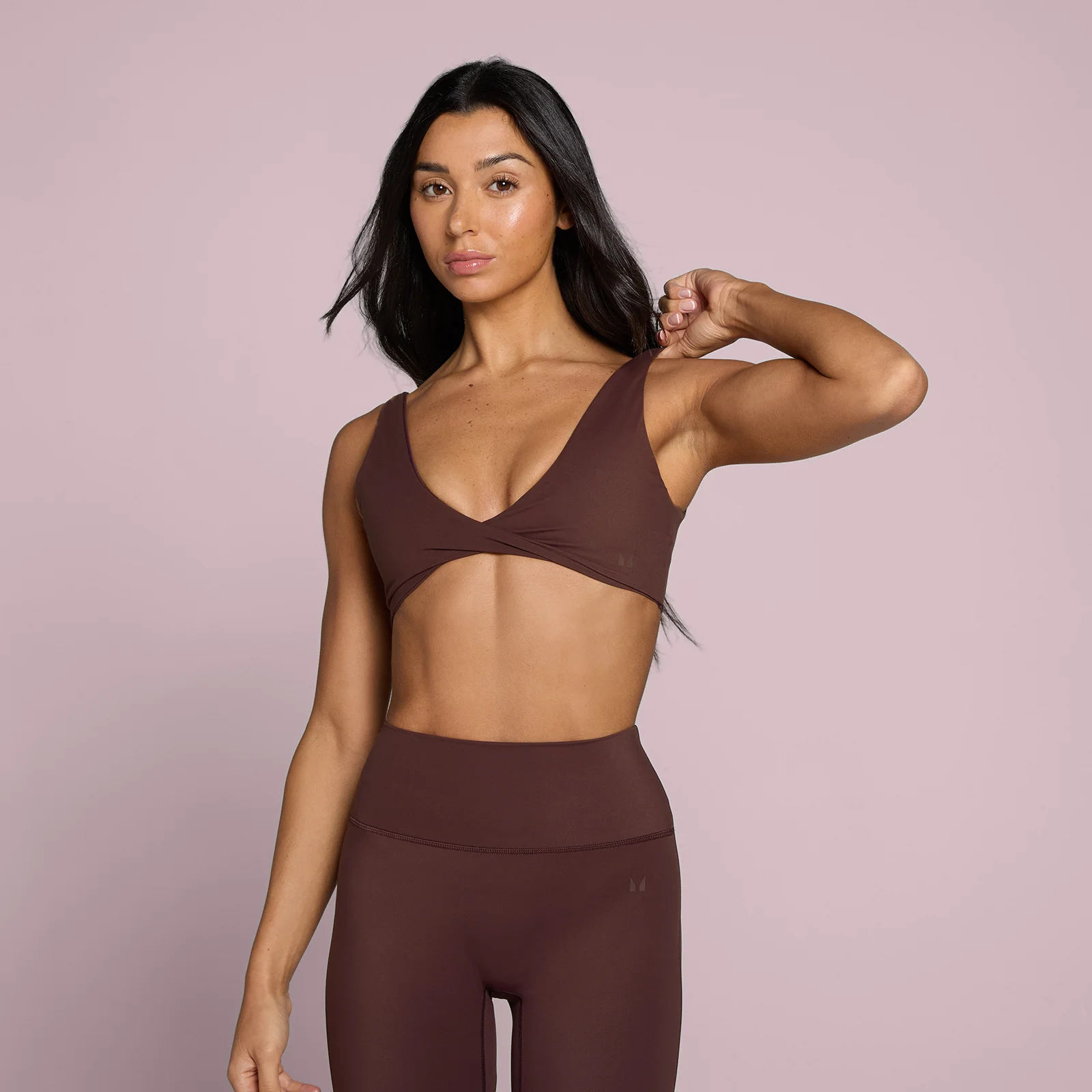 MP Women's Tempo Twist Front Sports Bra - Fudge - M Image 1
