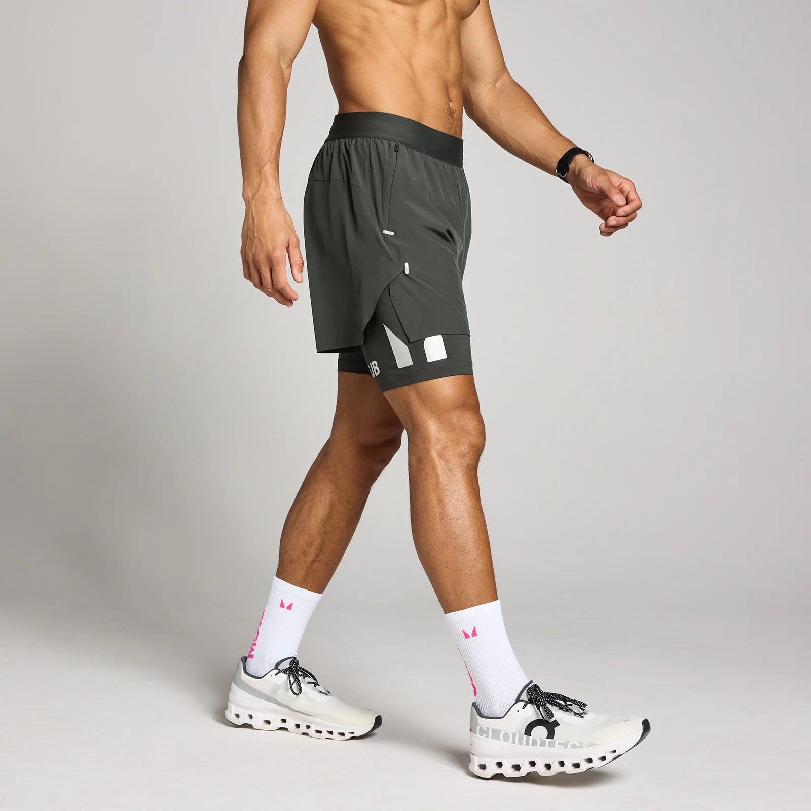 MP Men's Hybrid Lightweight 5" 2-in-1 Shorts - Washed Black - XS Image 1