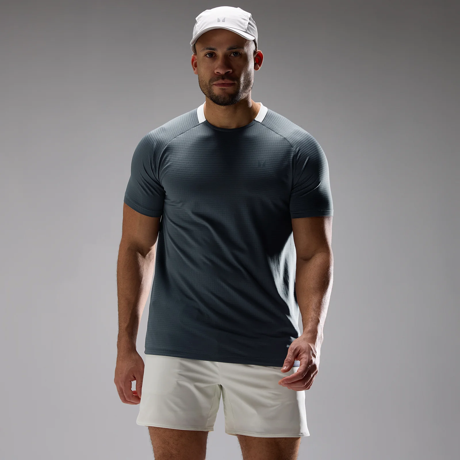MP Men's Training Ultra Gridded T-Shirt - Anchor Grey - XS Image 1
