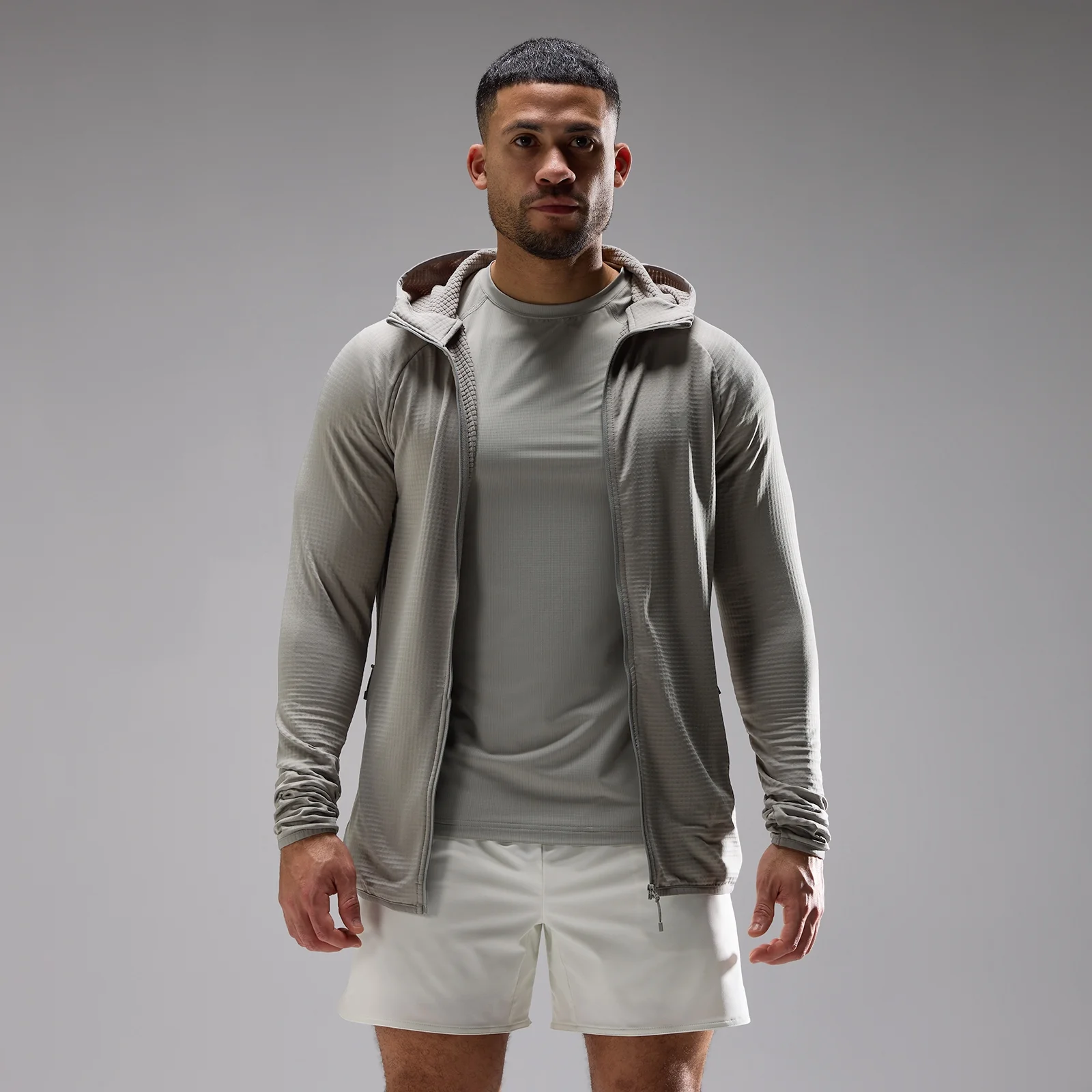 MP Men's Training Ultra Gridded Hoodie - Fossil - XS Image 1