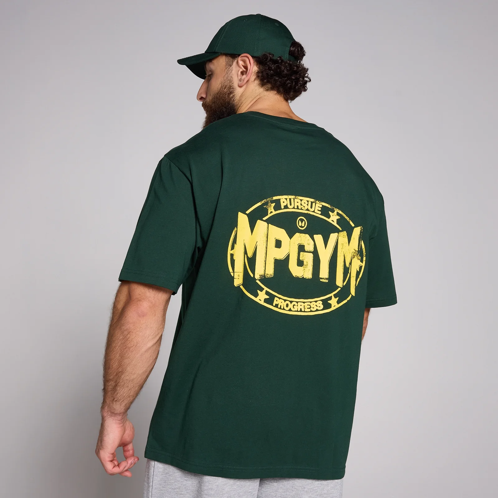 MP Men's Origin MPGYM Oversized Graphic T-Shirt - Dark Emerald - XS Image 1