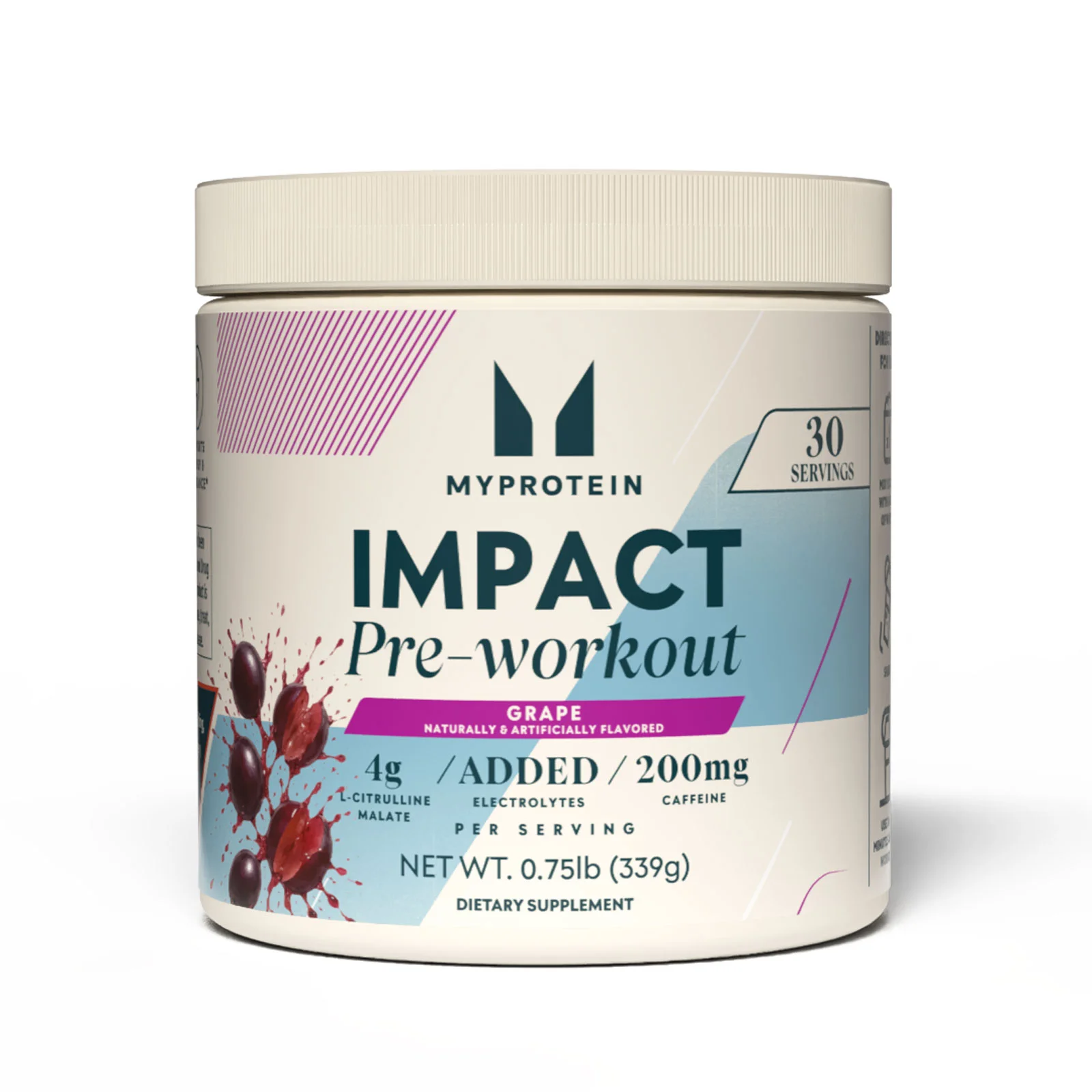 Myprotein Impact Pre-Workout (USA) - 30servings - Grape Image 1
