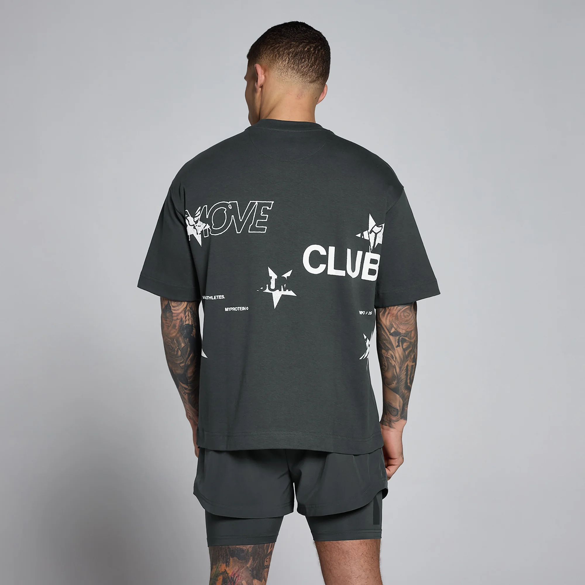 MP Men's Hybrid Graphic Oversized Cotton T-Shirt - Washed Black - XS Image 1