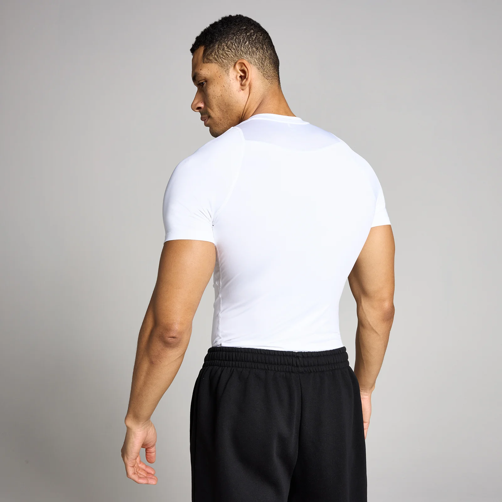 MP Men's Training Short Sleeve Baselayer - White - XXS Image 2