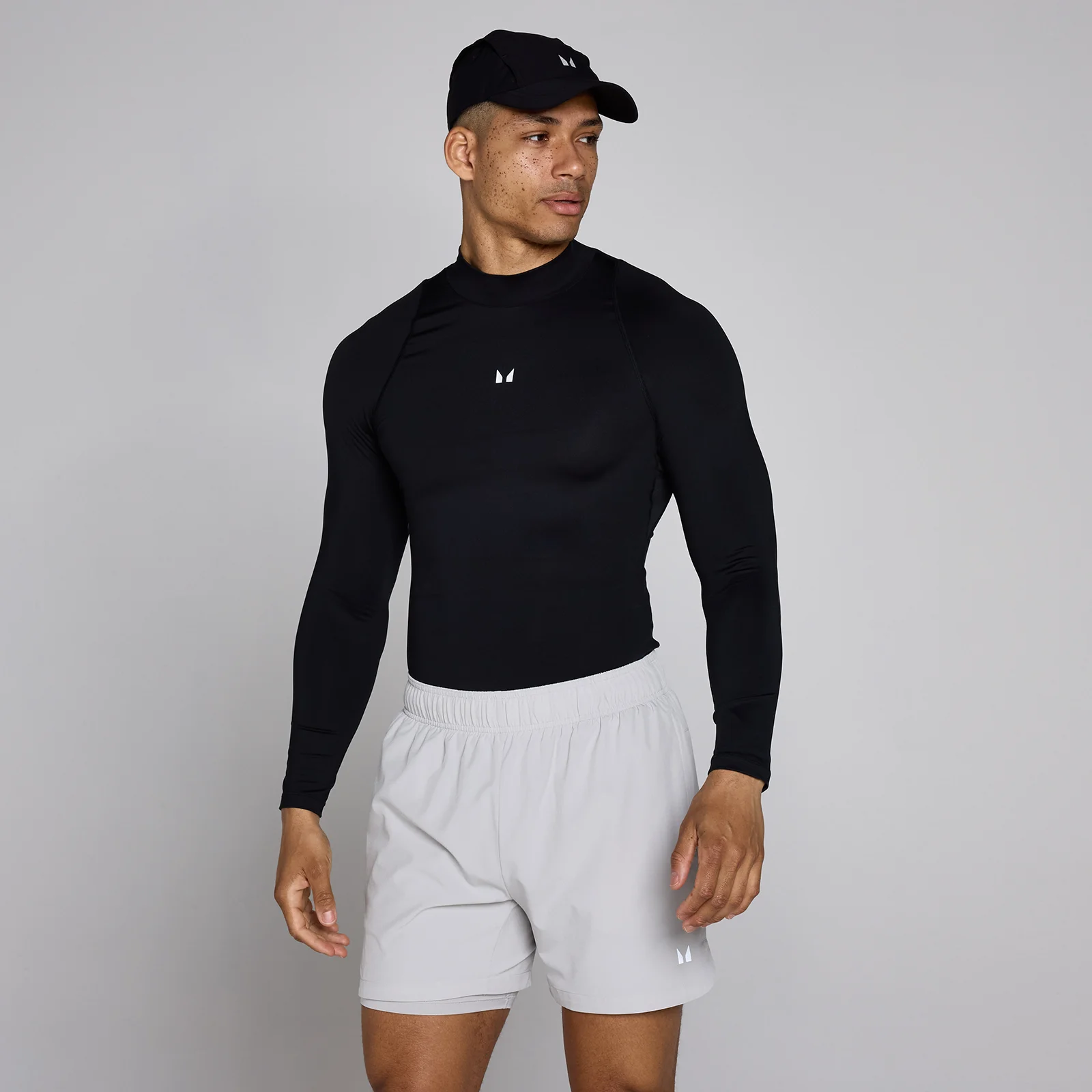 MP Men's Training High Neck Long Sleeve Baselayer - Black - XS Image 1