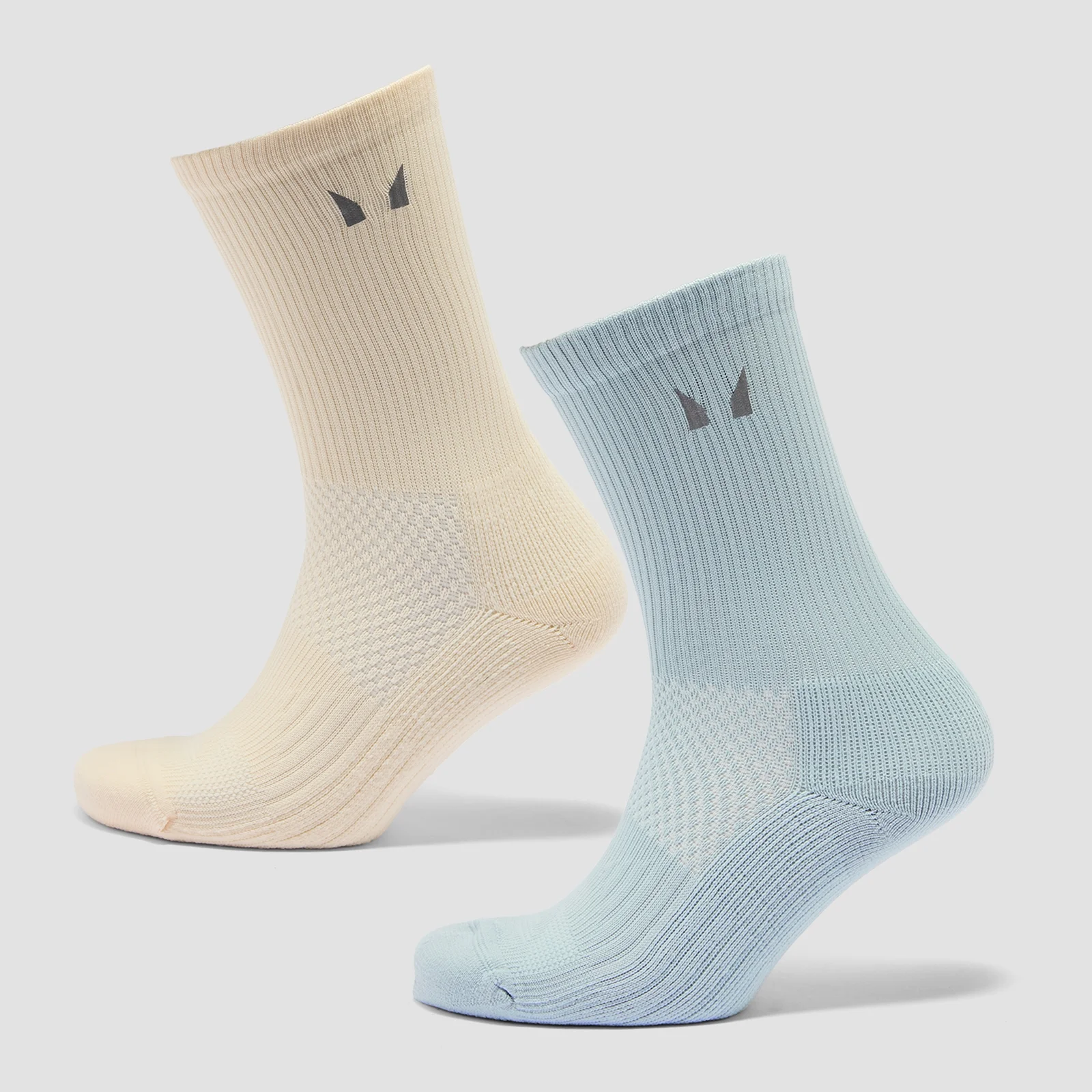 MP Reflective Running Socks (2 Pack) - Butter/Baby Blue - UK 9-11 Image 1