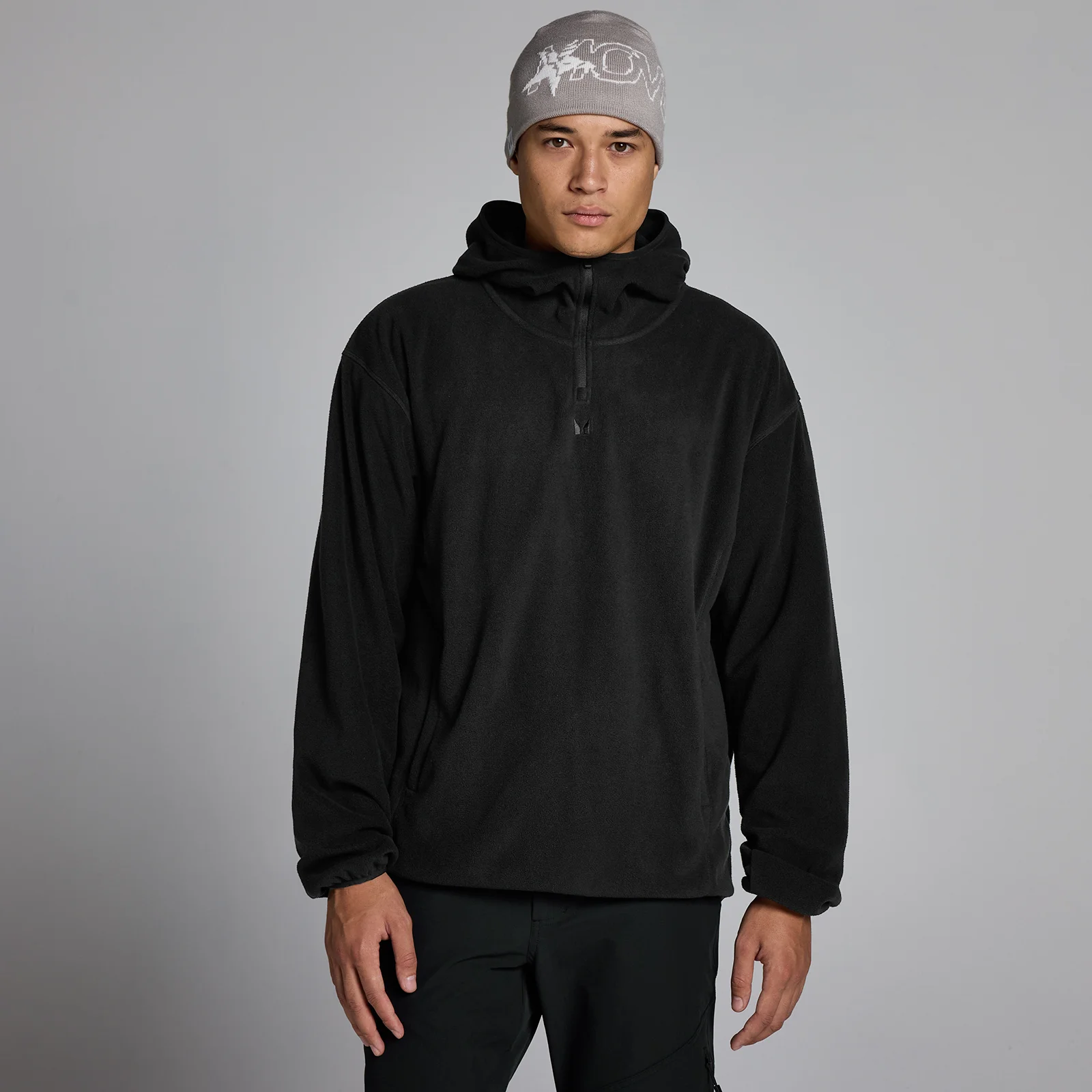 MP Men's Fleece 1/4 Zip Hoodie - Black - XS Image 1