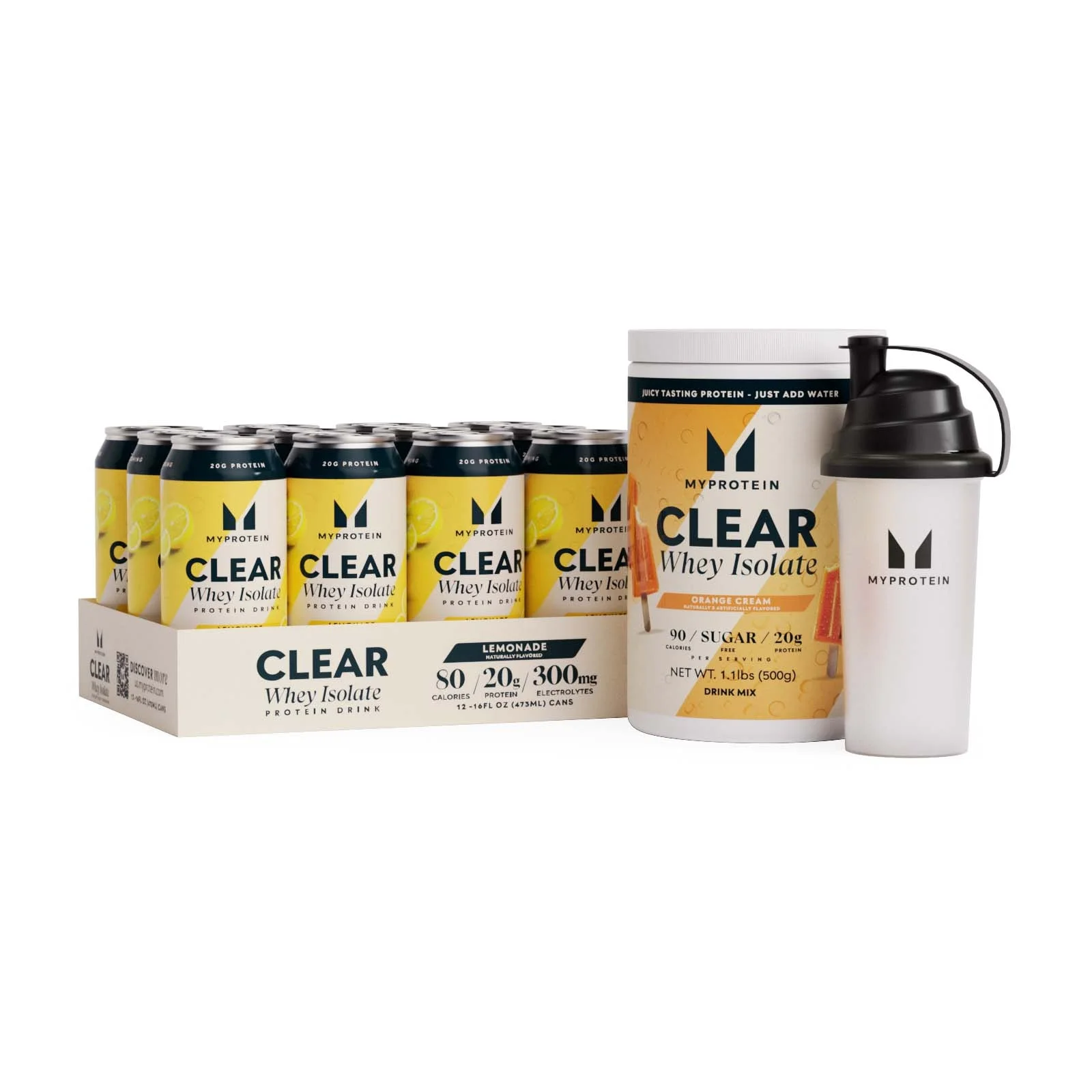 Clear Whey Home & On-the-Go Stack - Lemonade - 3kg - Orange Cream Image 1