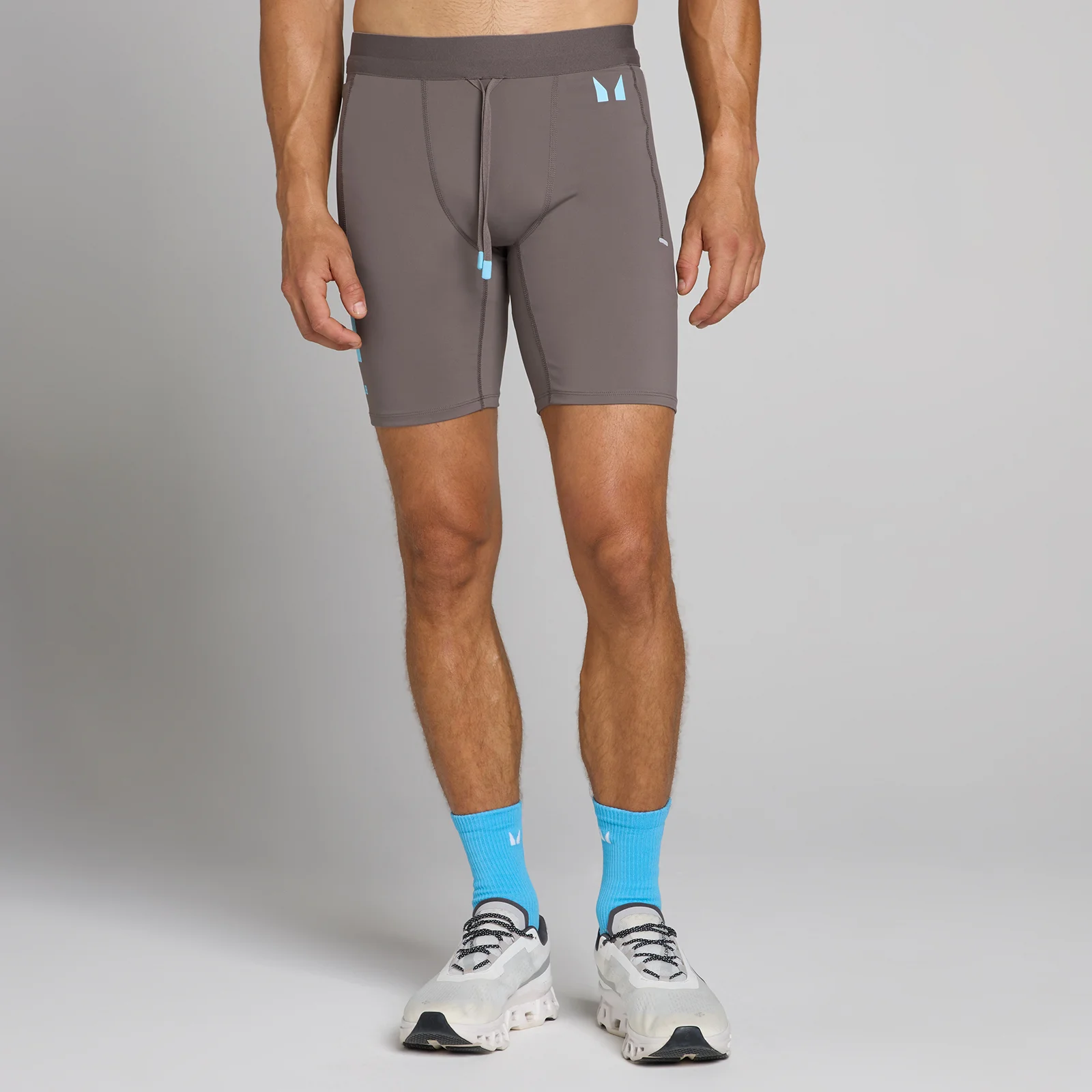MP Men's Hybrid Half Tight Shorts - Ash Grey - XS Image 1