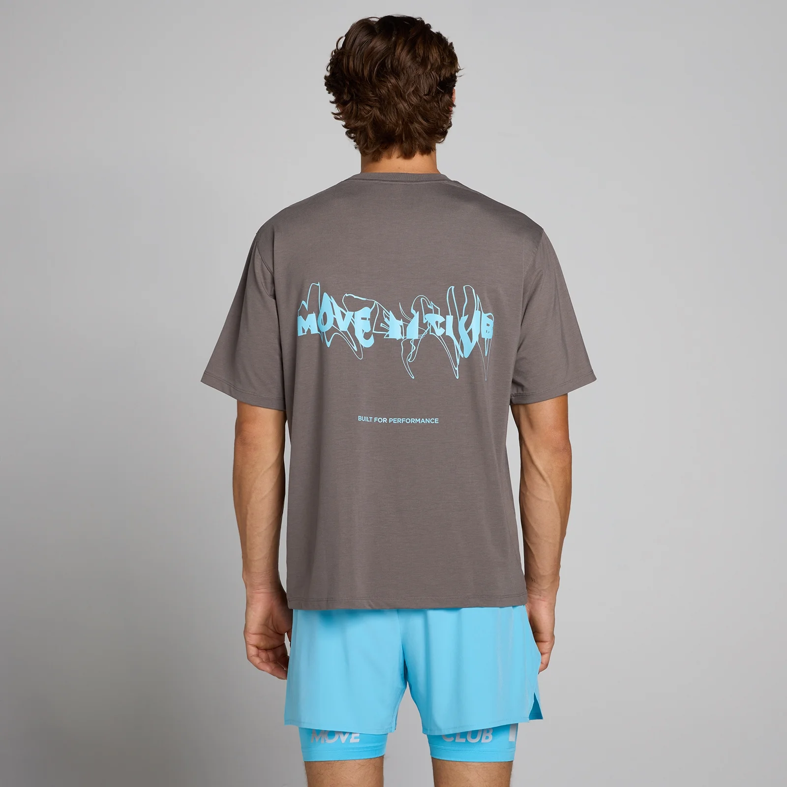 MP Men's Hybrid Oversized Graphic T-Shirt - Ash Grey - XS Image 1
