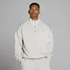 MP Men's Rest Day Oversized 1/4 Zip - Light Grey Marl