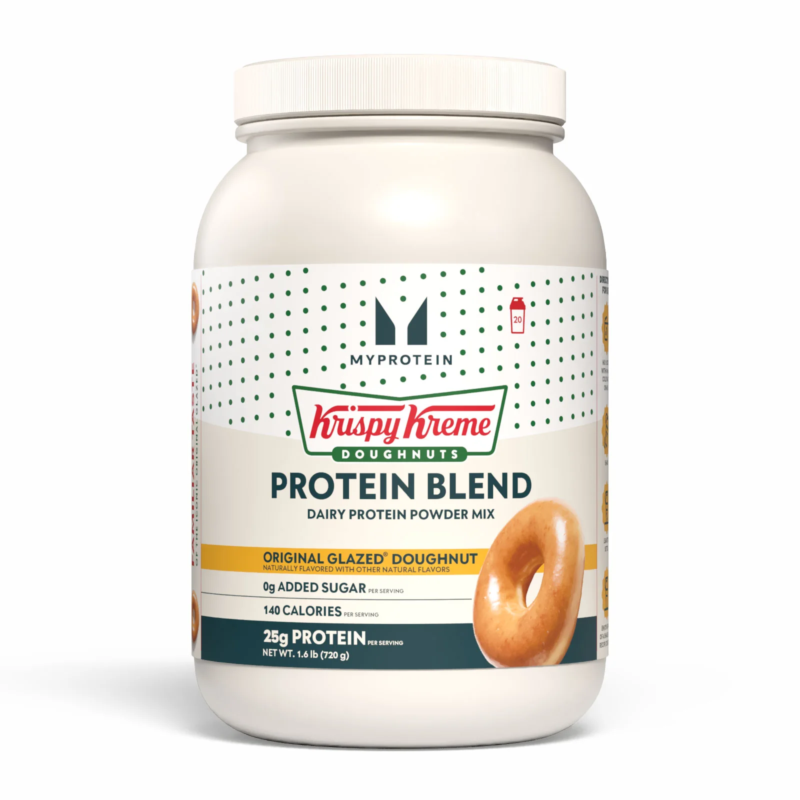 Krispy Kreme® Protein Blend - 720g - 20servings - Original Glazed Donut Image 1