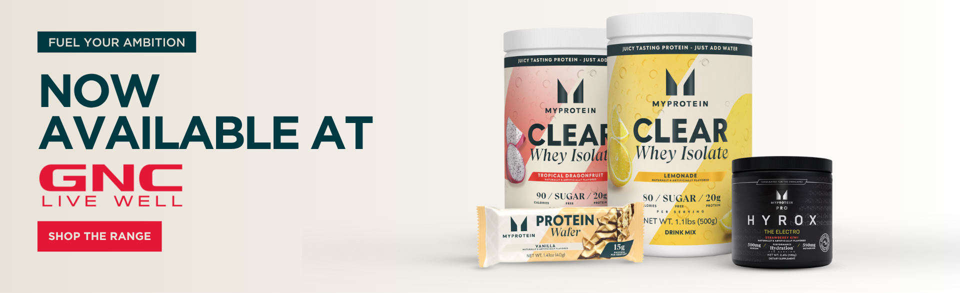 Myprotein - now available at GNC!
